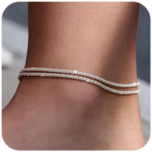 Exquisite multi-layered women's anklet