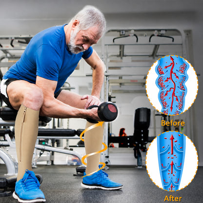🏃‍♂️ EasyZip Compression Socks – Zipper Support Socks for Swollen Legs & Everyday Comfort 👣💙